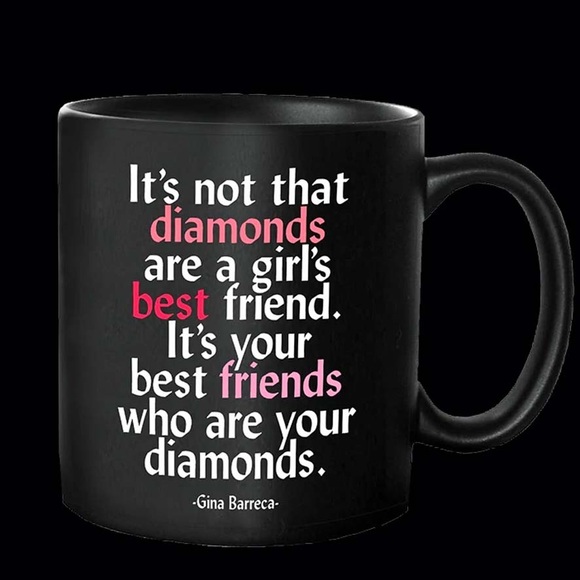 Black Ceramic Mug - Best Friends Quote - Picture 2 of 8